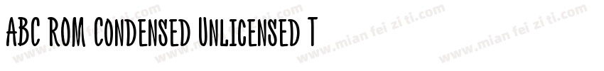 ABC ROM Condensed Unlicensed Trial字体转换